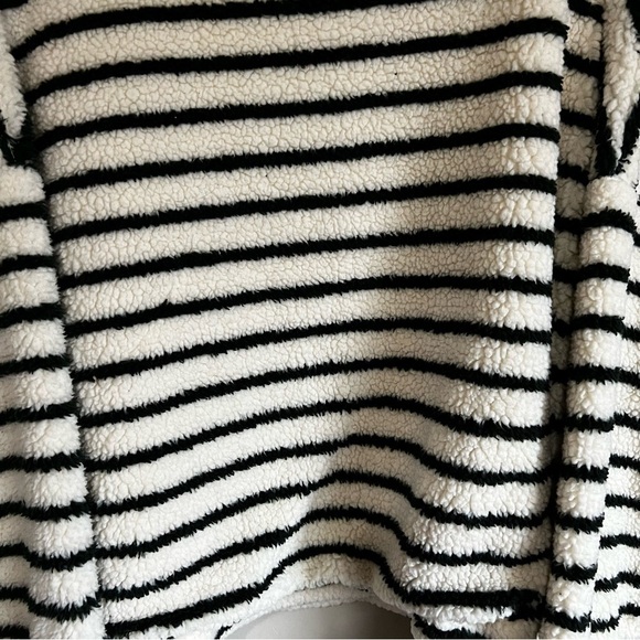 Free People Revolve Breton Striped Fleece Dolman Sleeve Pullover Sweater - Picture 3 of 7